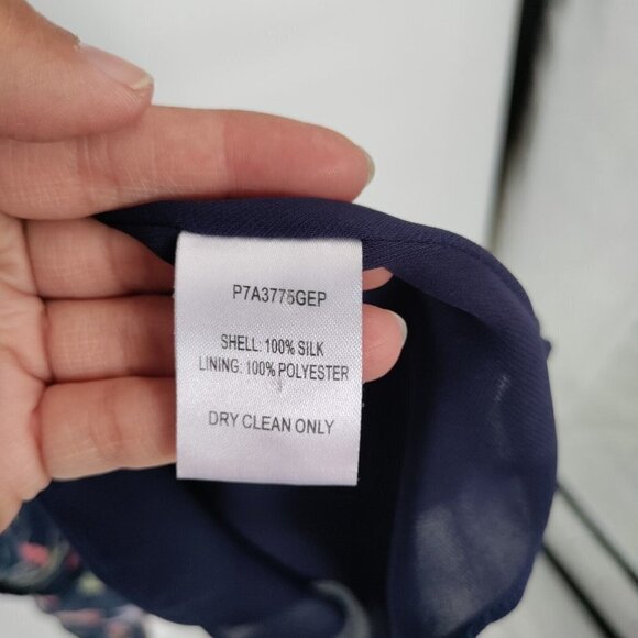 Parker Kam Silk Floral Cold Shoulder Tiered Midi Dress Asymmetrical Small Women - Picture 10 of 16